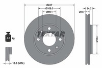 2X Textar Bremsscheibe Vorderachse U.A. FüR CitroËN, Lifan, Mega, Peugeot