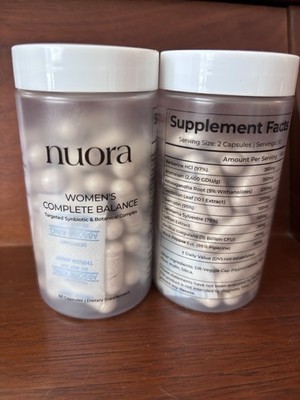 2 ct Nuora Women's Complete Balance Synbiotic & Botanical Complex 60 Caps 350mg