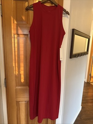 all aligned midi dress red Lululemon Athletic All Aligned Sleeveless