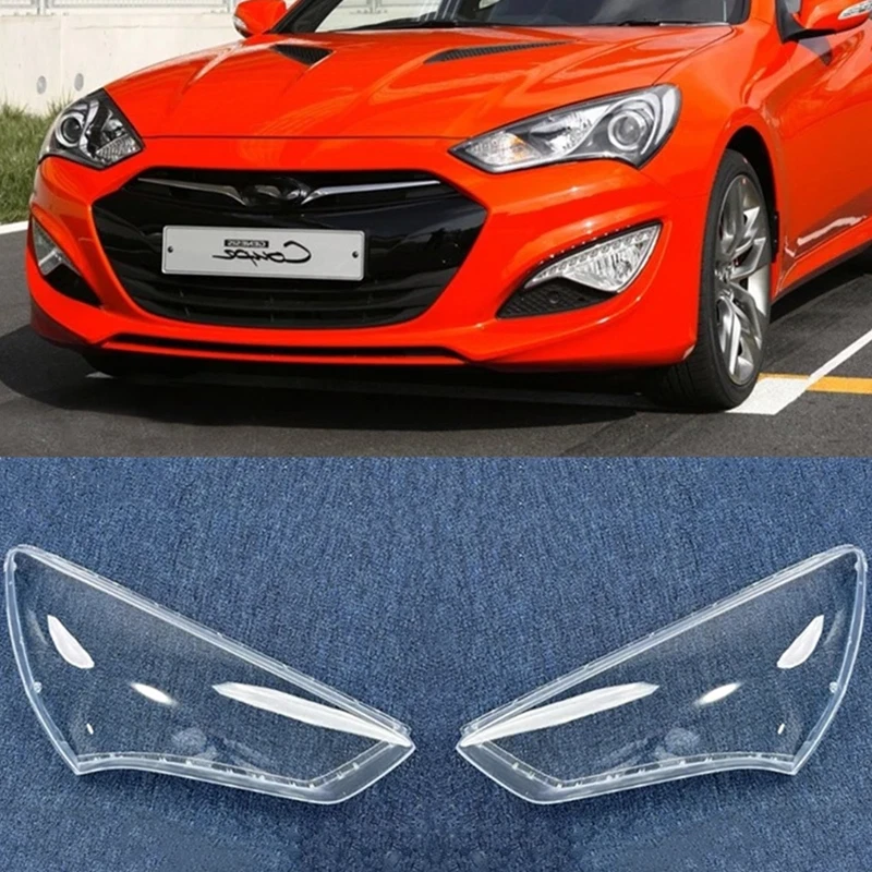 Par de pegatinas de sellado de cubierta de lente de faros para Hyundai Genesis Coupé 2013 2014 16 Foto 4 de 4