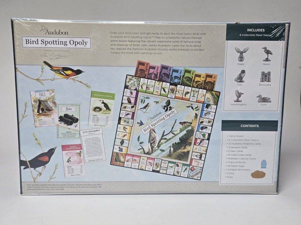 Audubon Bird Spotting Opoly Board Game Collector's Edition New | eBay