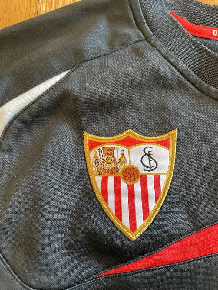 Sudadera Oficial Sevilla Fútbol Li Ning Talla Mediana Negra Estampado 2 Caras Fútbol Foto 3 de 4