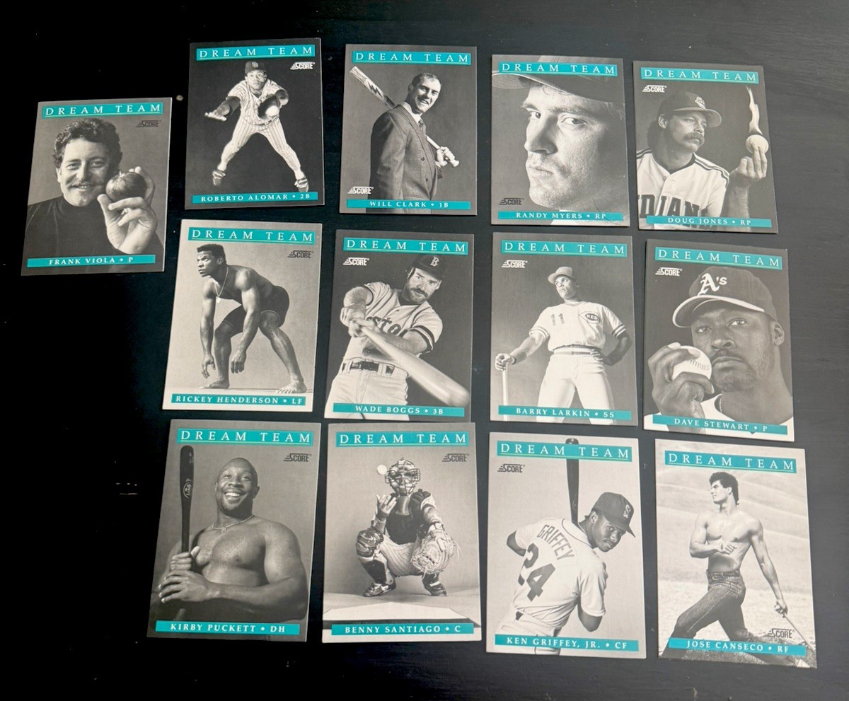 Score 1991 Dream Team Complete Set of 13, Baseball Vintage! Griffey Jr. Included
