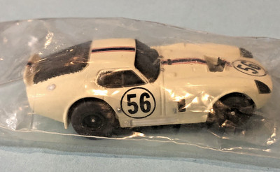 AFX TOMY SRT Racemasters Slot Car Shelby Daytona Cobra Coupe White #56 Race -New