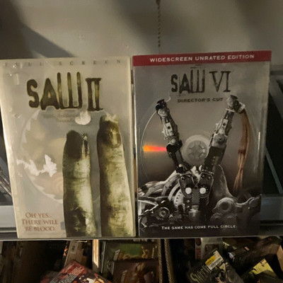 Saw II & Saw VI Director's Cut DVD Movie Lot - Widescreen Unrated