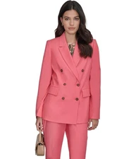 DKNY Womens Solid Blazer Jacket