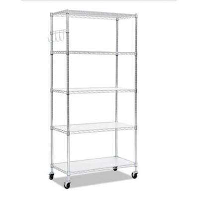 Alera SW653618SR 72 x 36 x 18 in. 5-Shelf Wire Shelving Kit  Silver