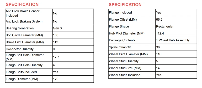 Ступица подшипника переднего колеса полного привода для 2007-2021 Toyota Tundra 2008-2022 Sequoia 5Lug - Изображение 3 из 4
