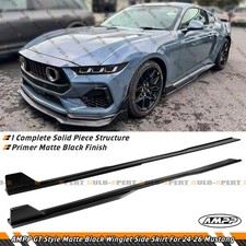 Ampp Gt Winglet Style Matte Black Side Skirt Extension For 24-2026 Ford Mustang Ampp Gt Winglet Style Matte Black Side Skirt Extension For 24-2026 Ford Mustang