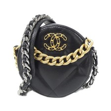 Chanel Chanel 19 Lambskin Shoulder Bag Women Black One Size