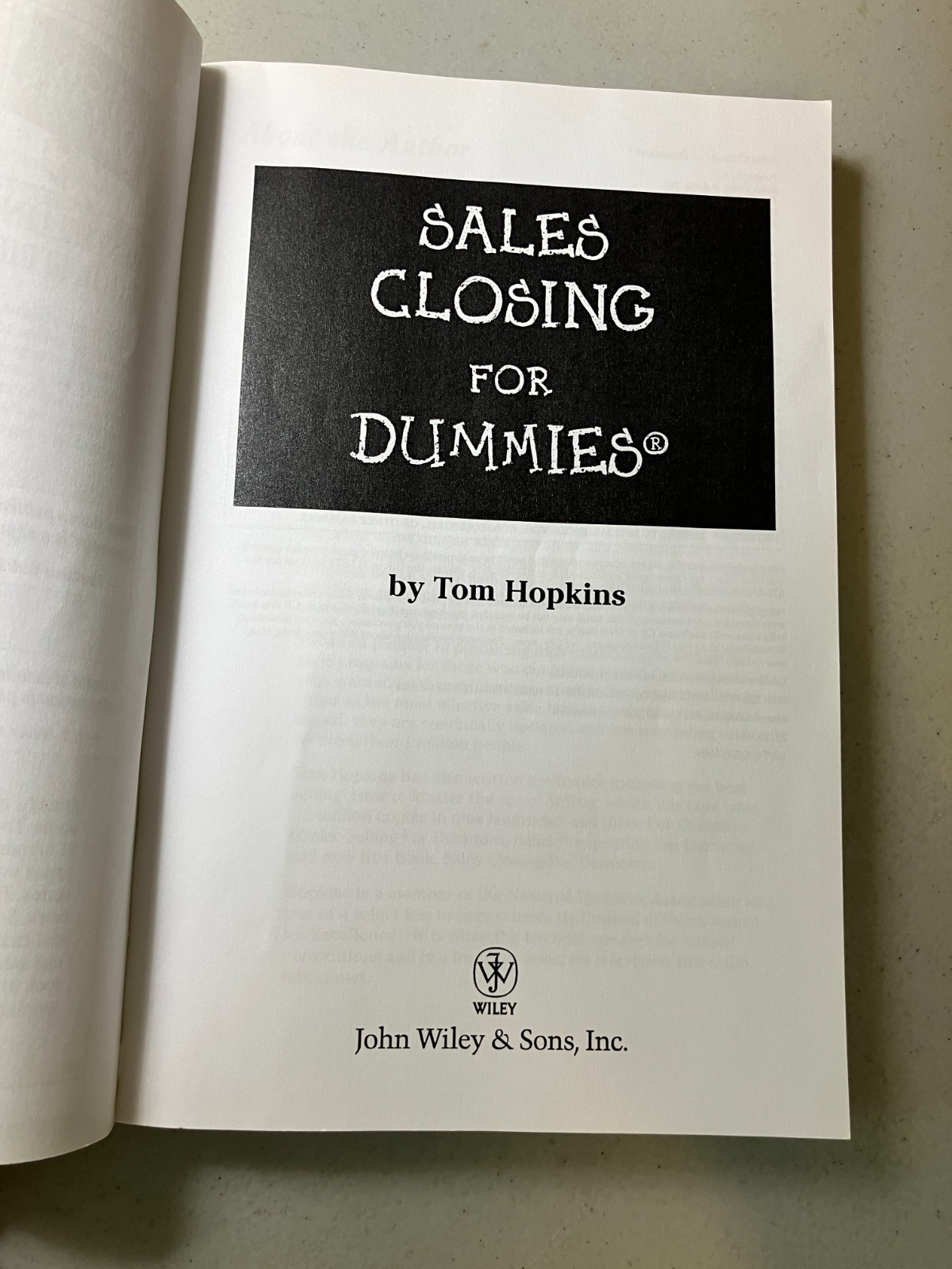 Sales Closing For Dummies - Paperback By Hopkins, Tom image 2