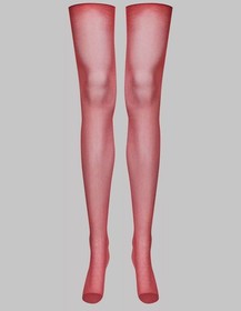 Maison Close 20D Stockings, Cut and Curled, Reinforced, Burgundy, Made in Italy