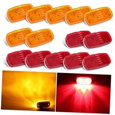 Trailer Marker LED Clearance Lights, 14X Double Red Lens Trailer Marker Lights
