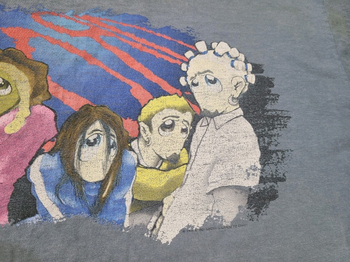 Vintage 90's KORN Anime Cartoon Band Double Sided T-shirt Men's XL