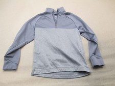Nike Size S Kids Gray Soft Shell 1/4 Zip Long Sleeve Athletic Pull Over 089