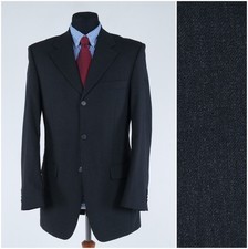 Mens Grey Blazer 40L UK Size ROY ROBSON Super 100s Wool Sport Coat Jacket