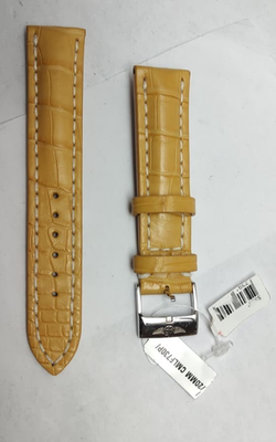 Breitling 20mm Yellow Crocodile Leather Strap CMLF730P w/ Buckle
