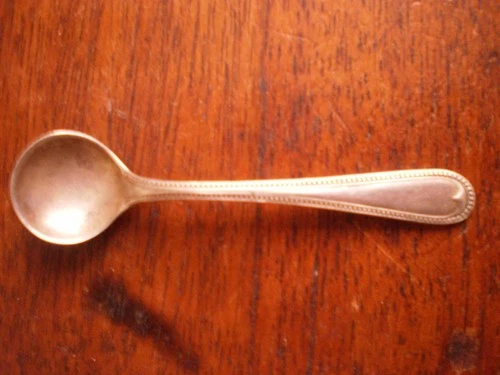 Antique Gorham Newcastle Pattern Sterling Silver Salt Spoon 2 5/8" No Mono