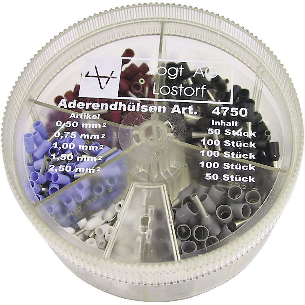 Embouts simples Vogt 4750 pour sécuriser les câbles de 0.50 à 2.50 mm²