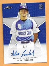 ALEX FREELAND AUTO #1/3 2019 PERFECT GAME ALL AMERICAN CLASSIC AUTOGRAPH DODGERS