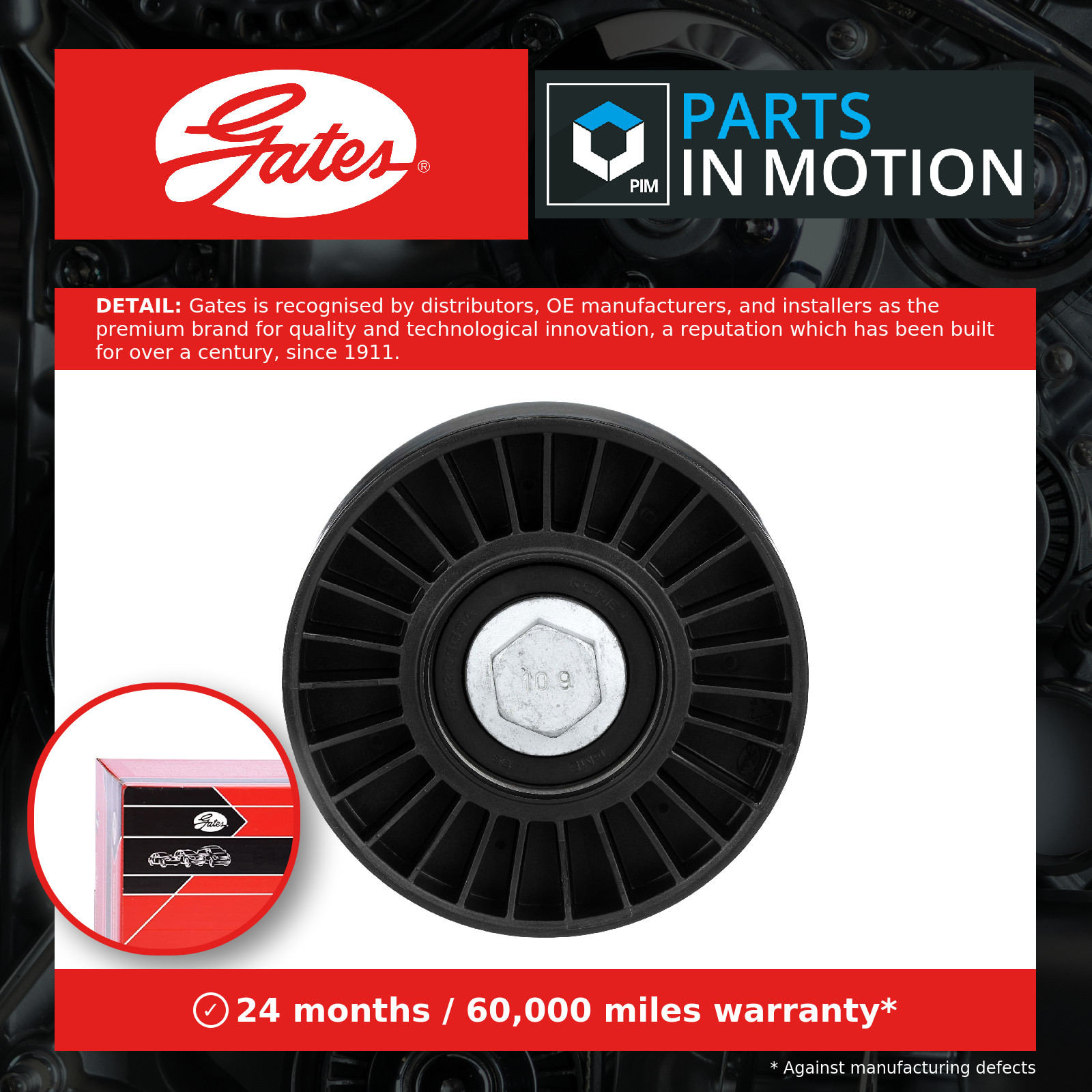 Aux Belt Idler Pulley fits LAND ROVER DISCOVERY SPORT L550 2.0D 2014 on Guide
