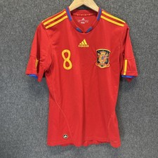 VINTAGE ADIDAS CLIMACOOL SPAIN NATIONAL SOCCER TEAM #8 XAVI JERSEY MENS SMALL
