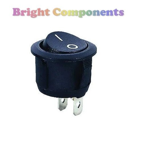 SPST Rocker Switch - Round with Labels - Good Quality - UK Seller - 第 1/1 張圖片