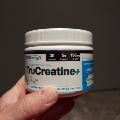 PEScience TruCreatine+, Pure Creatine Monohydrate and ElevATP Powder, 30 Serving