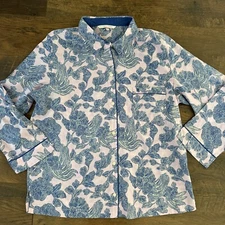 Victoria’s Secret Sleep Shirt Dress Pink Blue Floral Size Large NEW NWOT A6