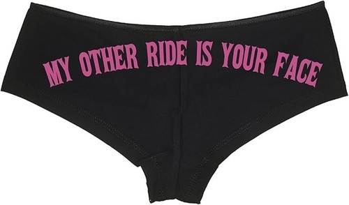My OTHER RIDE Is Your FACE Rudo Sexy Boyshort Ropa Interior Oral Sexo Bragas Divertidas - Imagen 12 de 16