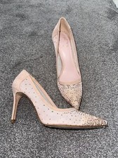 Ted Baker Ryalay Diamanté Nude Court Shoe Uk Size 8 Eu 41 Worn Once