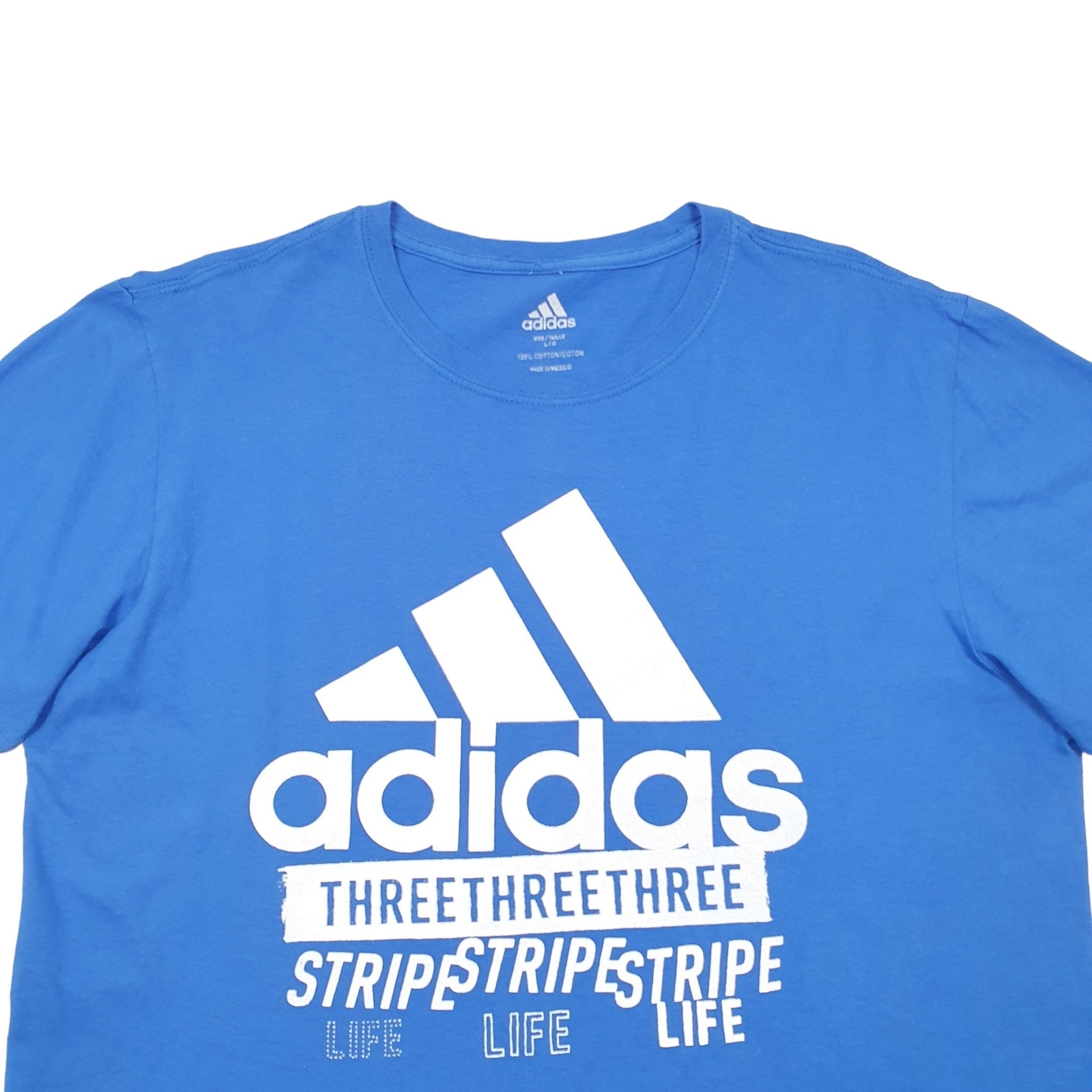 ADIDAS Blue T Shirt Tee Short Sleeve Mens L image 2