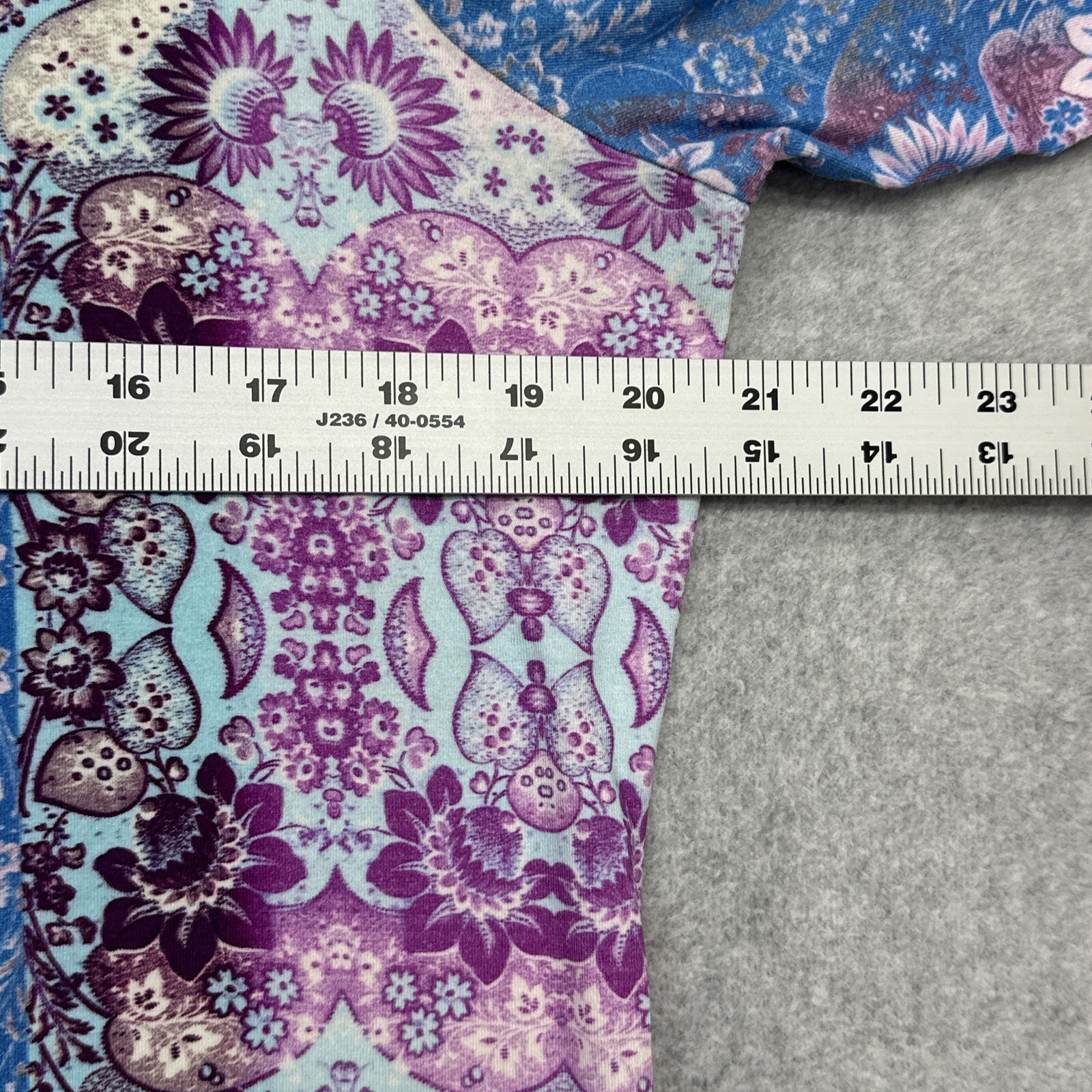 Sundance Poetic Patchwork Top Large Blue Floral B… - image 11