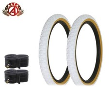 ALTA Performance BMX BICYCLE 20"x2.125" White/Gum DURABLE COMP III TIRES W/TUBES