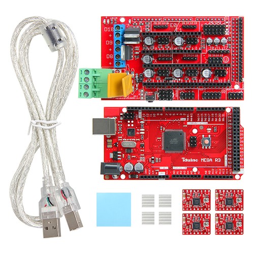 Ramps1.4 Iduino MegaR3 and 4PCS A4988 with 4PCS heatsink Match RepRap Arduino