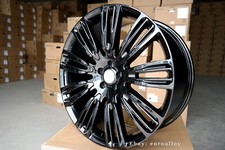 4 x 22 Inch 5x120 9007 Style Gloss Black Wheels: Fits For Land Rover Defender