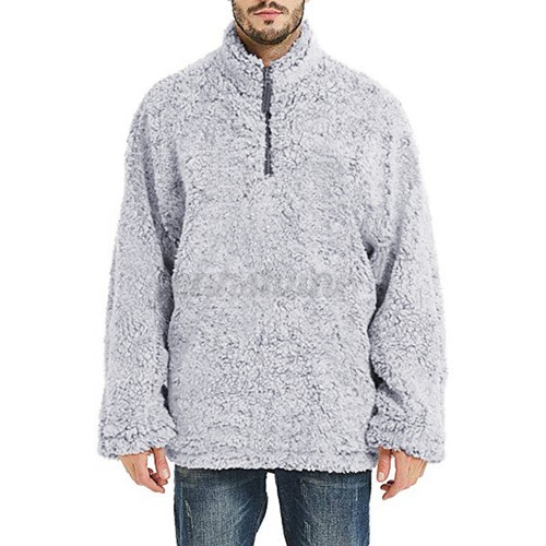 UK Mens Fluffy Fleece Warm Sweater 
