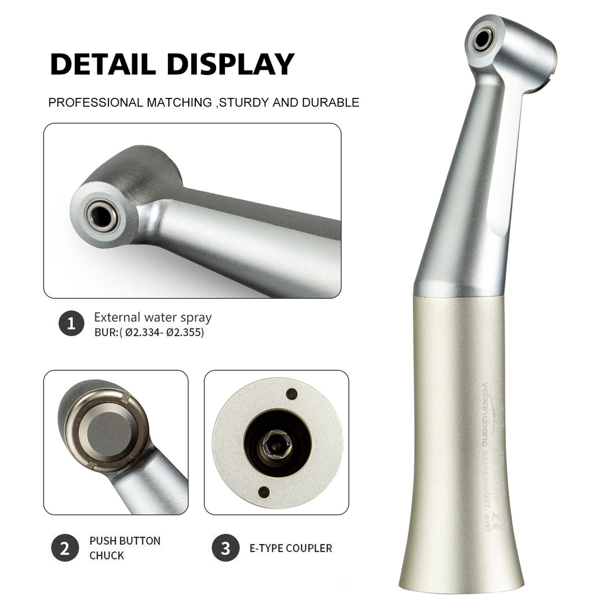 Kit De Pieza De Mano Dental Neumática De Baja Velocidad – Incluye Motor Recto Y Contraángulo – Marca CAREPACY