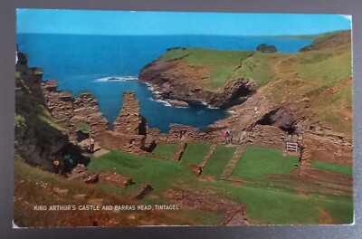 ältere AK Postkarte Tintagel King Arthur´s Castle and Barras Head 1968 gelaufen 