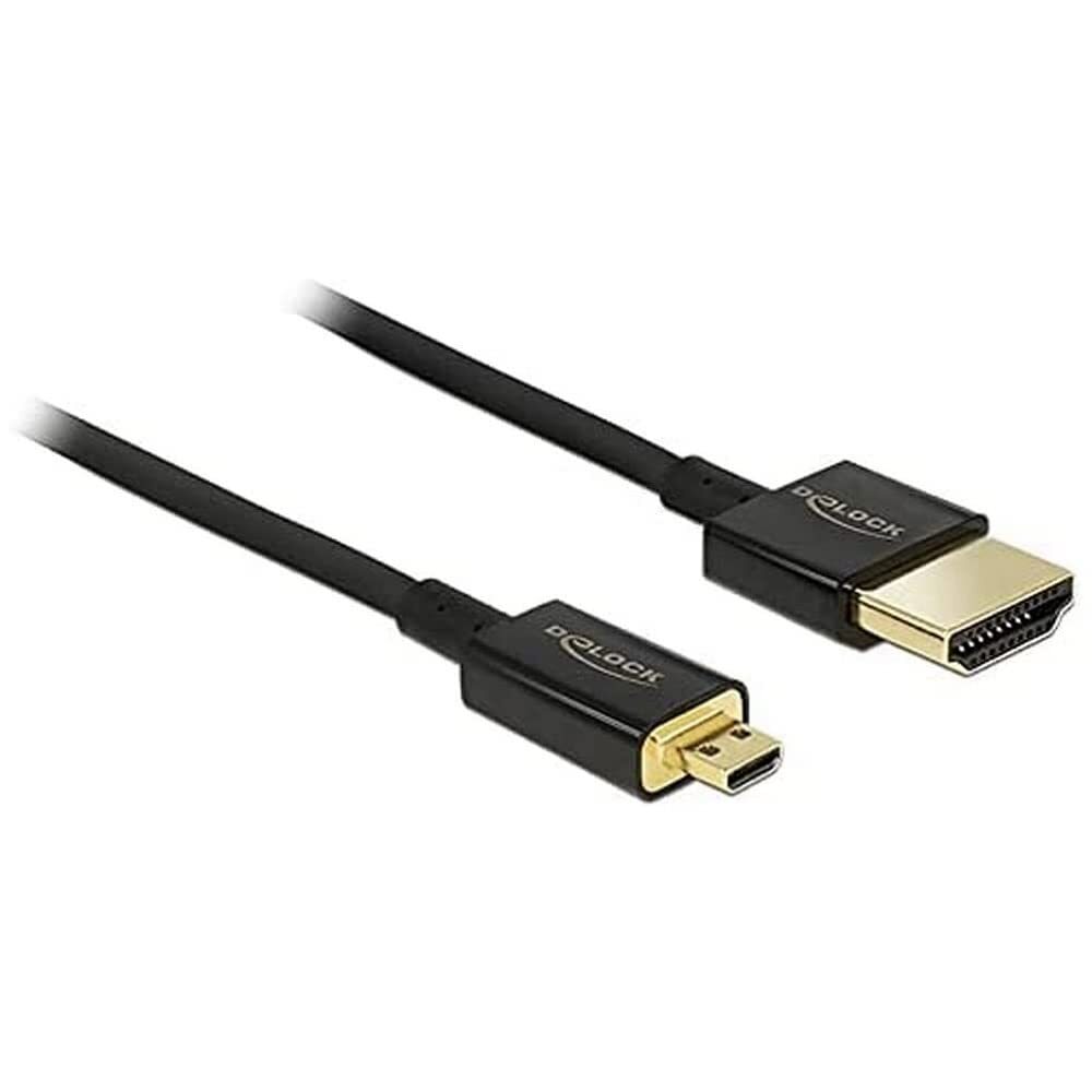 DELOCK HDMI Kabel Ethernet A ->micro D St/St 2.00m NUOVO