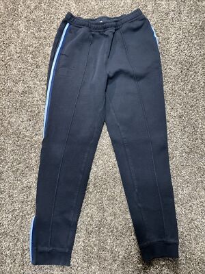 Lacoste Sweatpants Unisex Extra Small Navy Blue Joggers Tapered Ankle Zip  Logo
