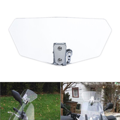Motorcycle Clip On Windshield Extension Spoiler Wind Deflector Fit For Harley 