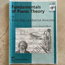 Fundamentals of Piano Theory -Teachers Answer book Level 7 by Keith Snell