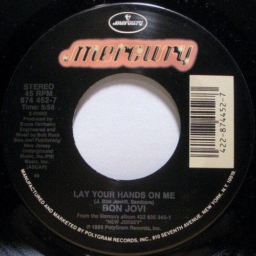Bon Jovi - Lay Your Hands On Me - Mercury - 874 452-7 - 7", Single, Spe 10875429 - Picture 3 of 4