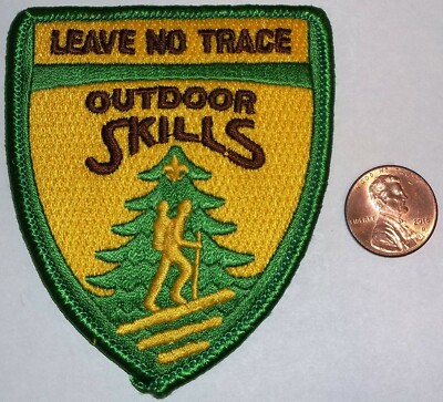BSA BOY SCOUTS OF AMERICA INSIGNIA LEAVE NO TRACE POSITION PATCH OUTDOOR SKILLS