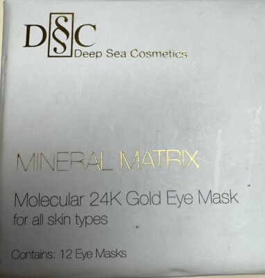 DEEP SEA MINERAL MATRIX MOLECULAR 24K GOLD EYE MASK 12 EYE MASKS NEW IN BOX