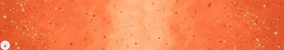 OMBRE GALAXY METALLIC Gold Dots Tangerine Orange 10873 311M  V & CO Quilt Fabric
