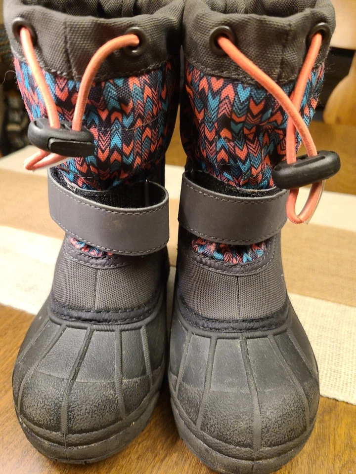 Columbia напечатано Twin тундра водонепроницаемый девочки зимние/снег ботинки размер 9 - Изображение 2 из 4