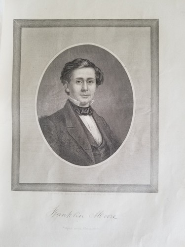 FRANKLIN MOORE.SPES MEA CHRISTUS.VTG 1873 10" x 6.7" STEEL ENGRAVING PRINT - Picture 2 of 3