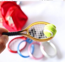 3Set 1/6 Scale Miniature Dollhouse Sports Tennis Racket Ball Accessories Pocket